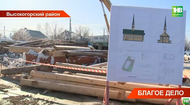 В Татарстане начали возводить отреставрированную древнюю мечеть