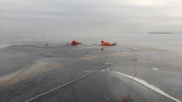 В Татарстане погиб очередной провалившийся под лед Камы рыбак