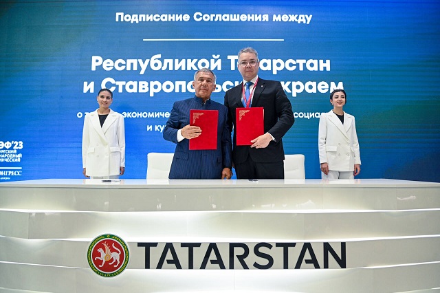 Раис РТ подписал соглашение о сотрудничестве между Татарстаном и Ставропольским краем