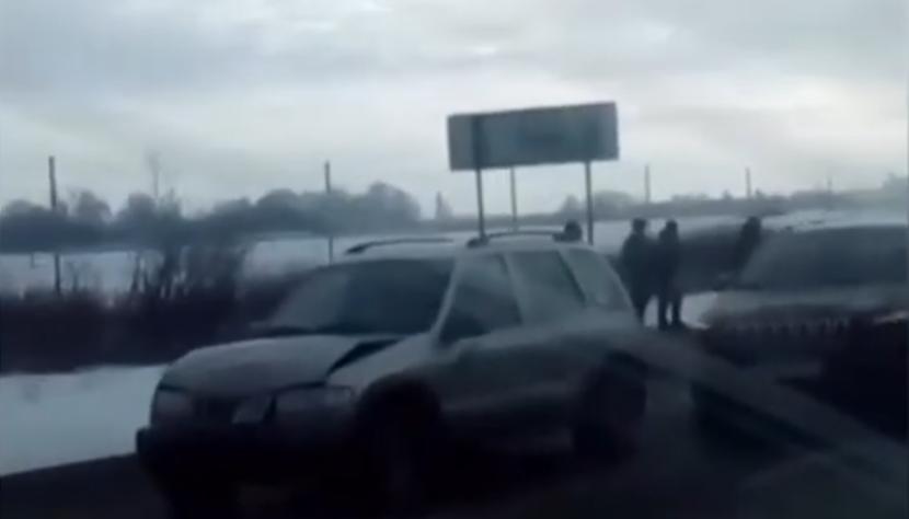 В массовой аварии под Казанью разбились шесть автомобилей