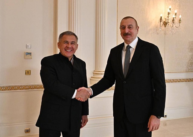 Минниханов в Баку встретился с президентом Азербайджана Алиевым
