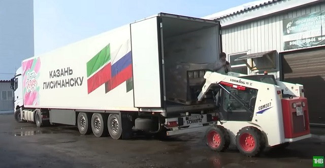 В ЛНР в рамках гуммиссии «Добрая Казань» доставили стройматериалы, бытовую химию и продукты питания