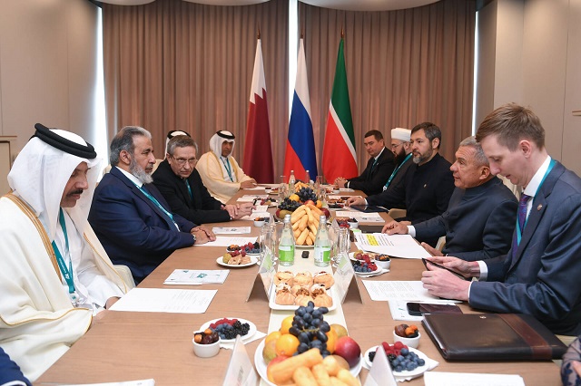 Минниханов встретился с министром пожертвований и исламских дел Катара в рамках KazanForum