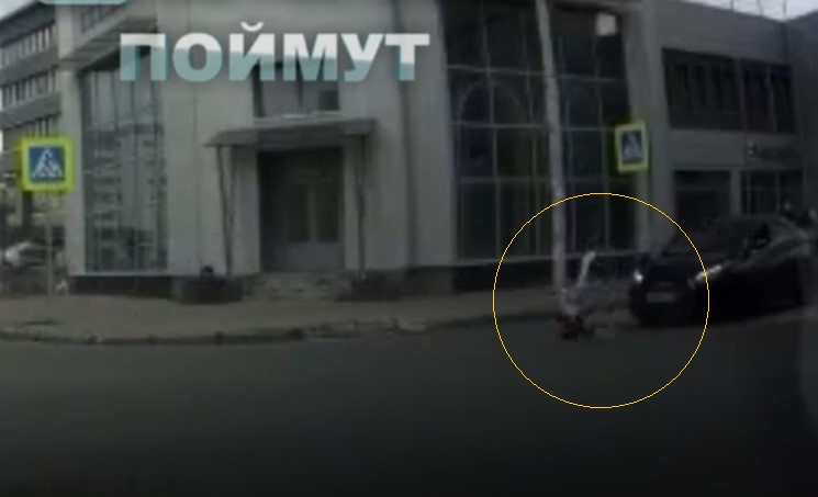 В Казани автоджентльмен на иномарке сбил девушку на «зебре» - видео