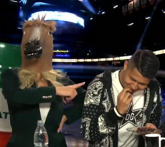 Ведущая «Ак Барс-ТВ» вышла в эфир в костюме лошади (ВИДЕО)