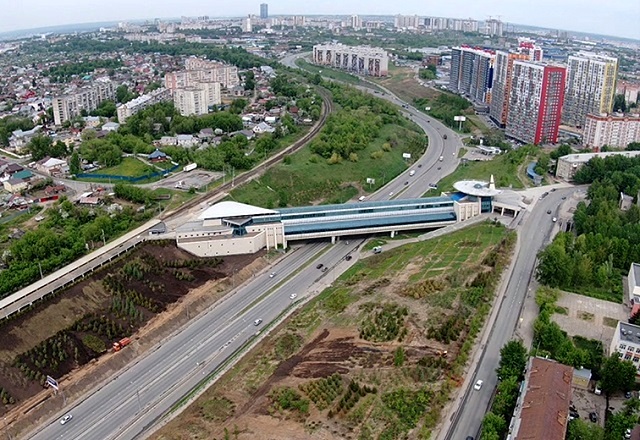 В Казани ограничение движение по Аметьевской магистрали продлили до конца сентября