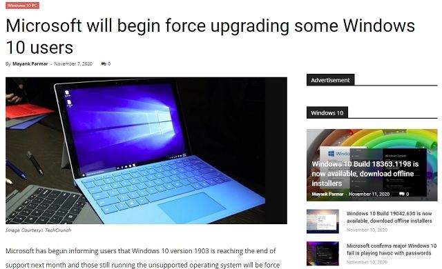 Microsoft обновит Windows миллионам пользователей принудительно