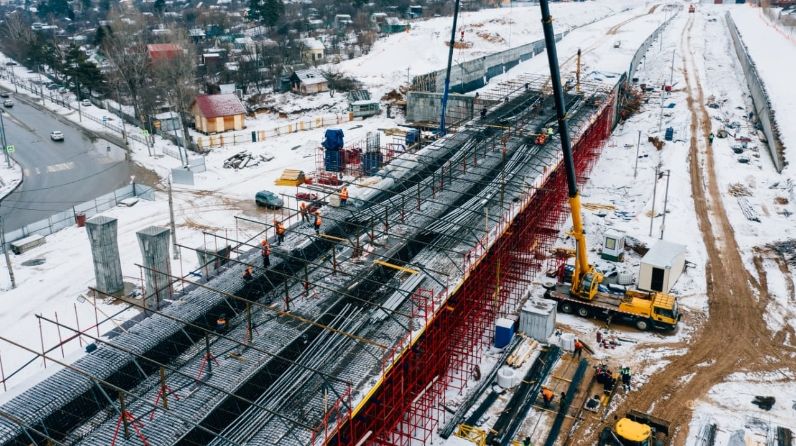 В Казани продолжаются строительные работы 1 этапа Большого казанского кольца (БКК)