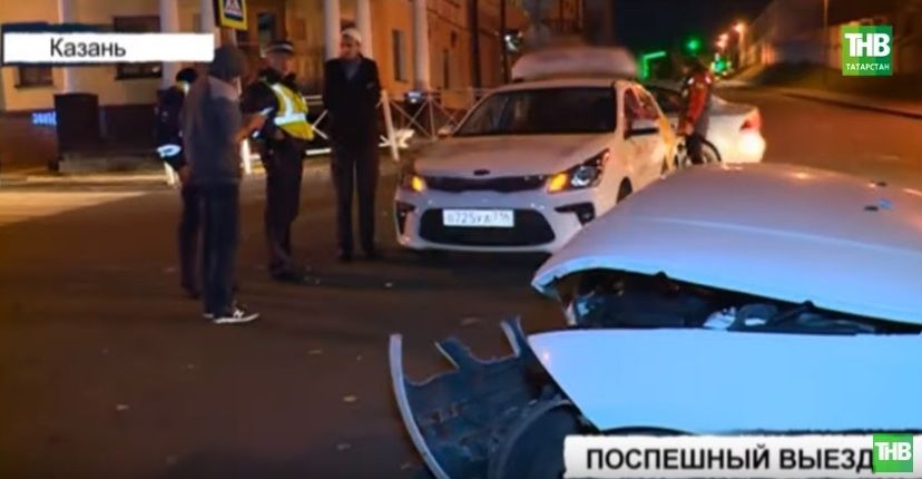 В Казани пострадали 2 человека в результате аварии Kia и BMW