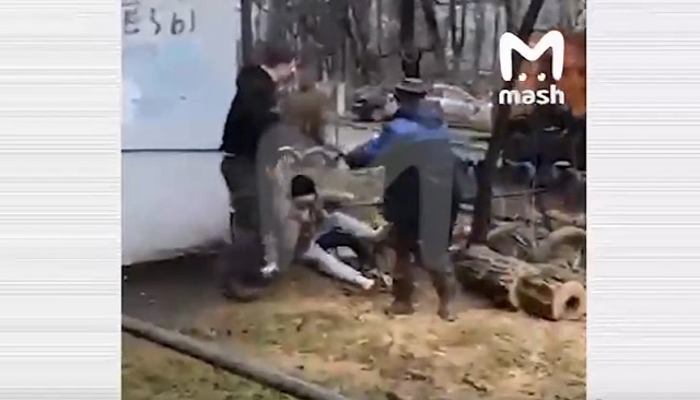 В Краснодаре рабочие избили старушку за то, что та сделала им замечание – видео