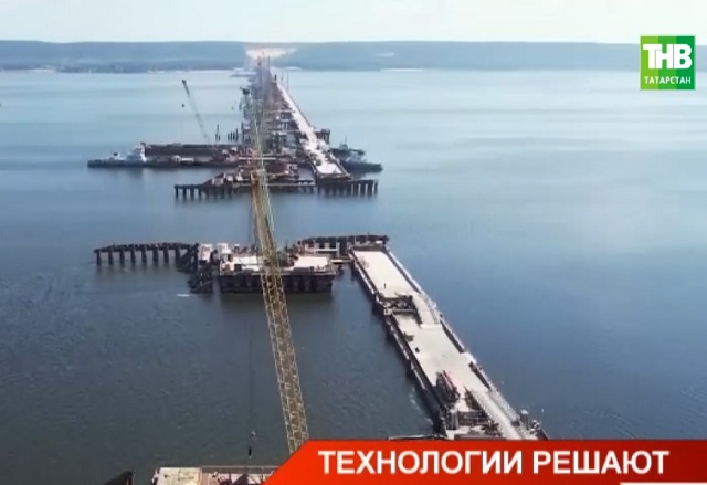 Видео: ТНВ побывал на месте строительства моста через Волгу на М-12