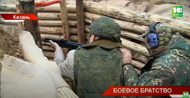 ТНВ Казанда мобилизацияләнүчеләрнең хәрби әзерлекләренең ничек барганын күрсәтте - видео