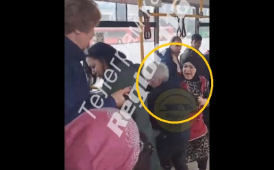 Разъяренная кондукторша избила и высадила из автобуса пенсионерку в Казани - видео