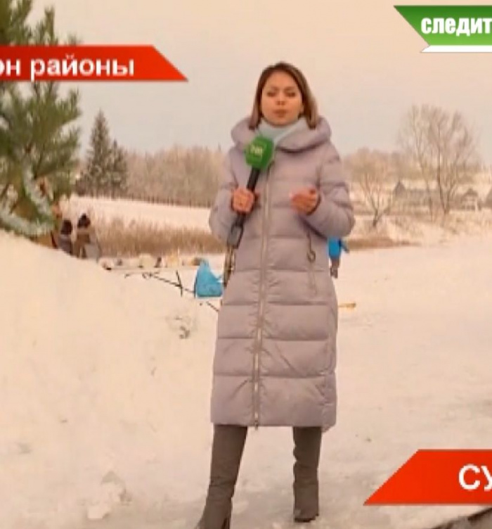Чирмешән районы Әккәрәй халкы кыш уртасында бәкедә су коена
