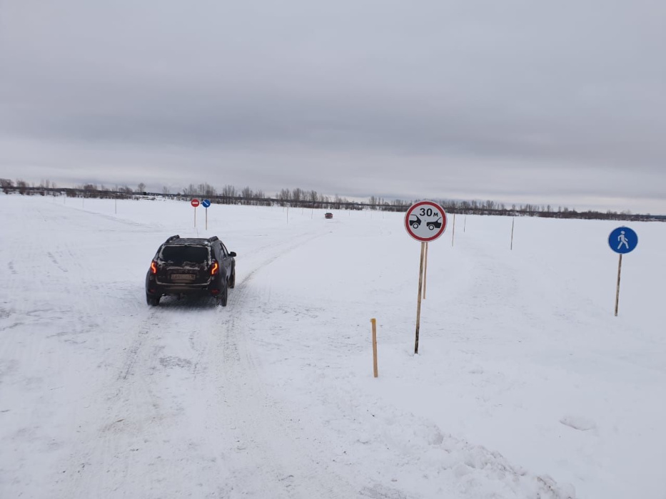 В Елабужском районе закрыли ледовую переправу через Каму