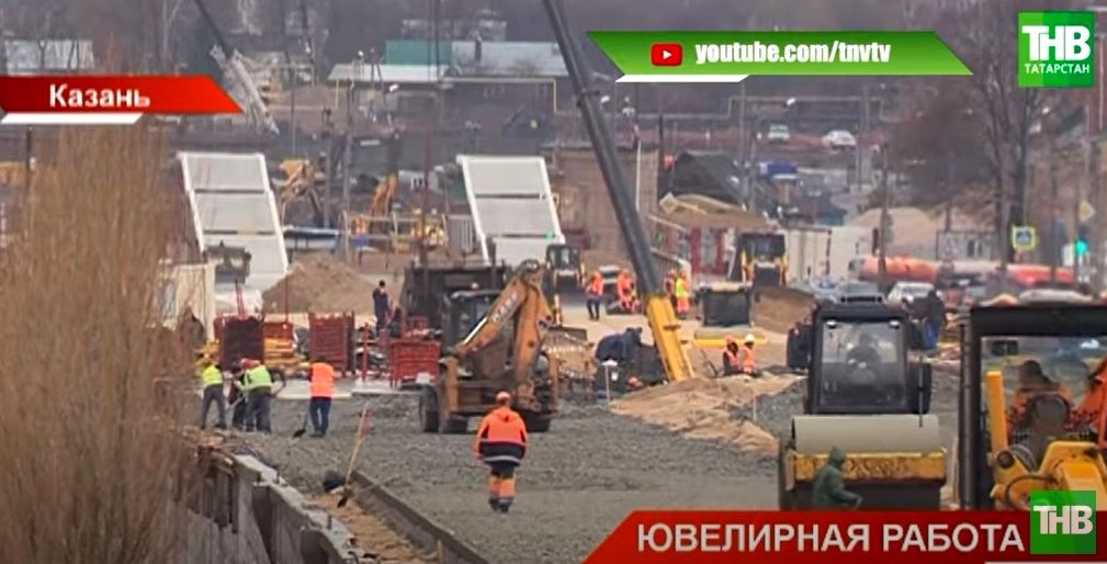 В Казани приступили к строительству трамвайных путей на большом кольце