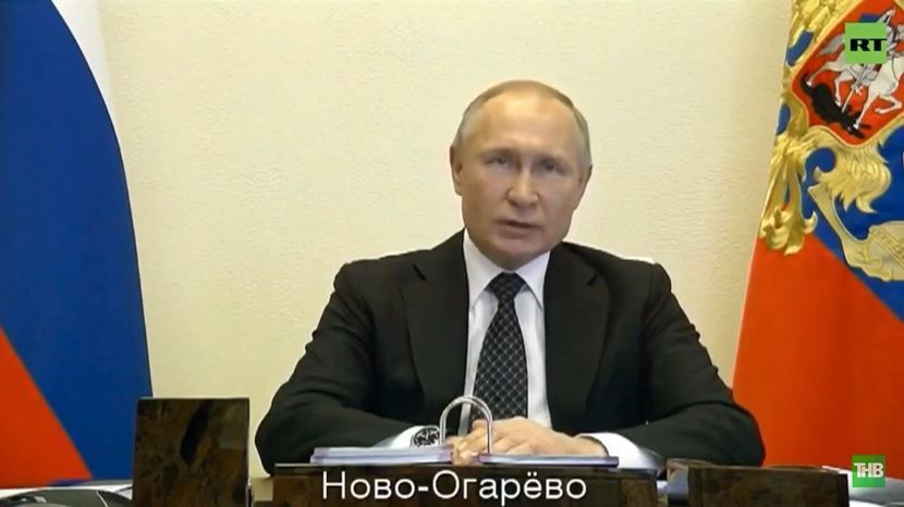 ТНВ проводит прямую трансляцию очередного обращения Путина к населению