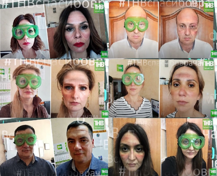 #ТНВспасибоврачам: корреспонденты «7 дней» в знак солидарности с медиками примерили на себя маски – видео