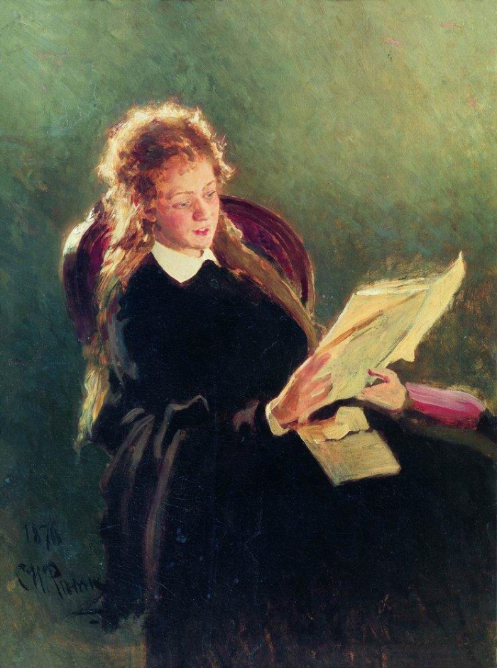 О чем рассказывает картина Ильи Репина «Читающая девушка»?