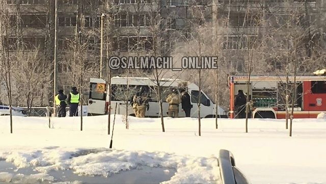 В Казани вспыхнул школьный автобус