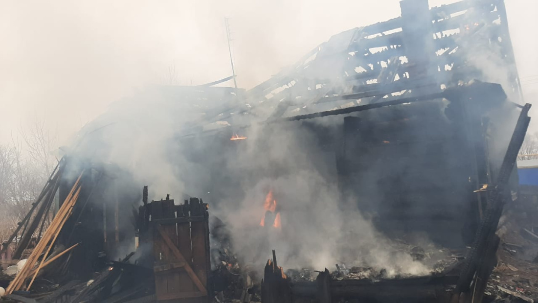 Татарстанец заживо сгорел в заброшенном доме 
