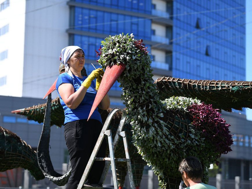 Этим летом Казань украсят 66 объемных цветочных фигур