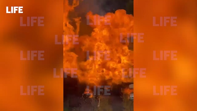 Момент взрыва на газовой подстанции в Москве попал на видео